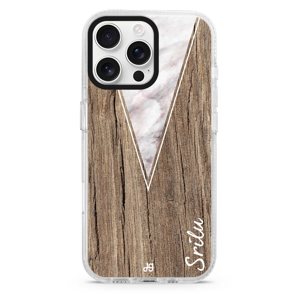 Marble & Wood II iPhone 16 Pro & 16 Pro Max Case - Personalized and Stylish Protection