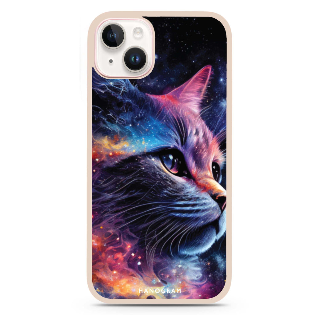 Galaxy Cat iPhone 15 Impact Guard Bumper Case