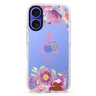 Gorgeous Letter iPhone 16 and 16 Plus ultra clear case, transparent letter artwork, front product view