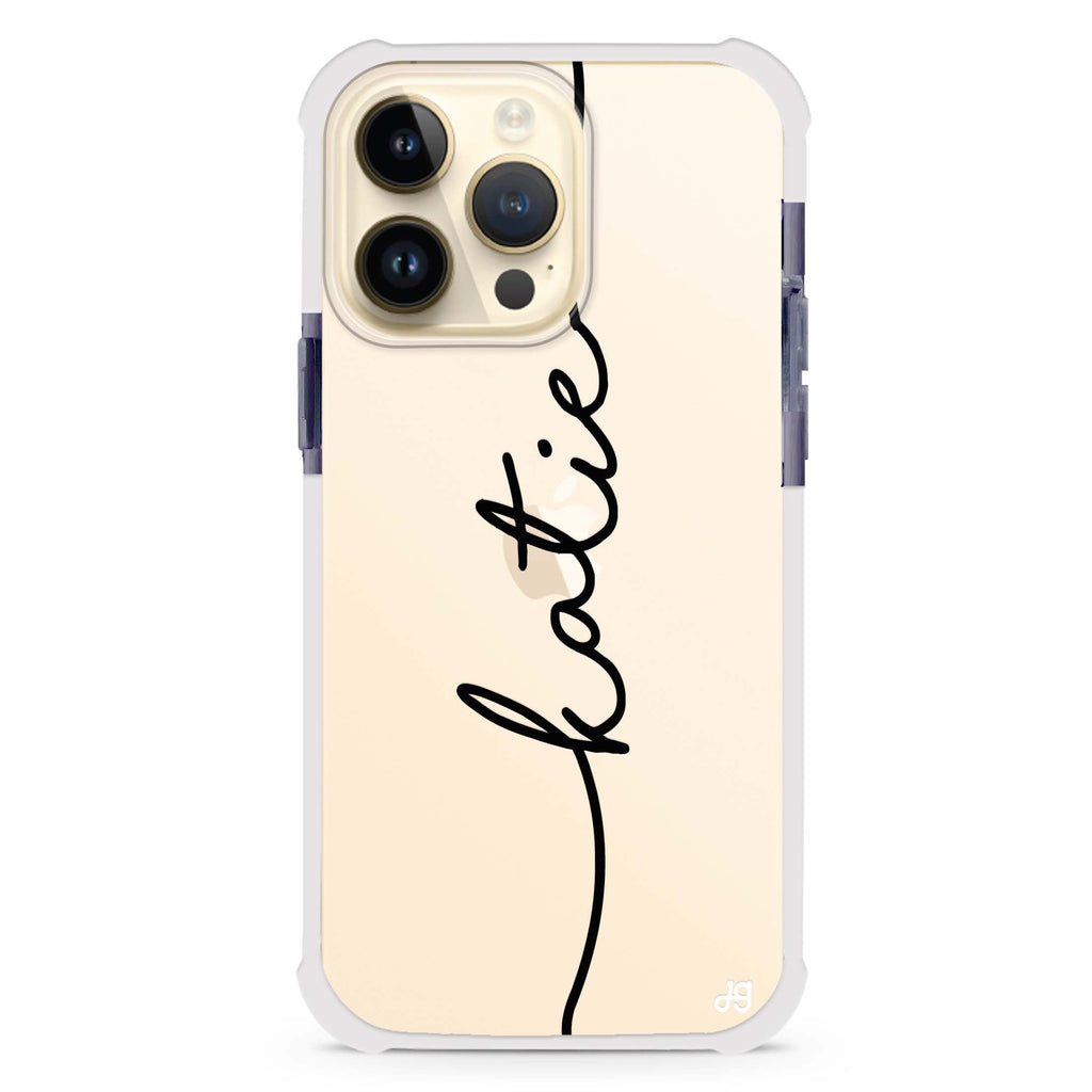 Vertical Handwritten iPhone 15 Pro Ultra Shockproof Case