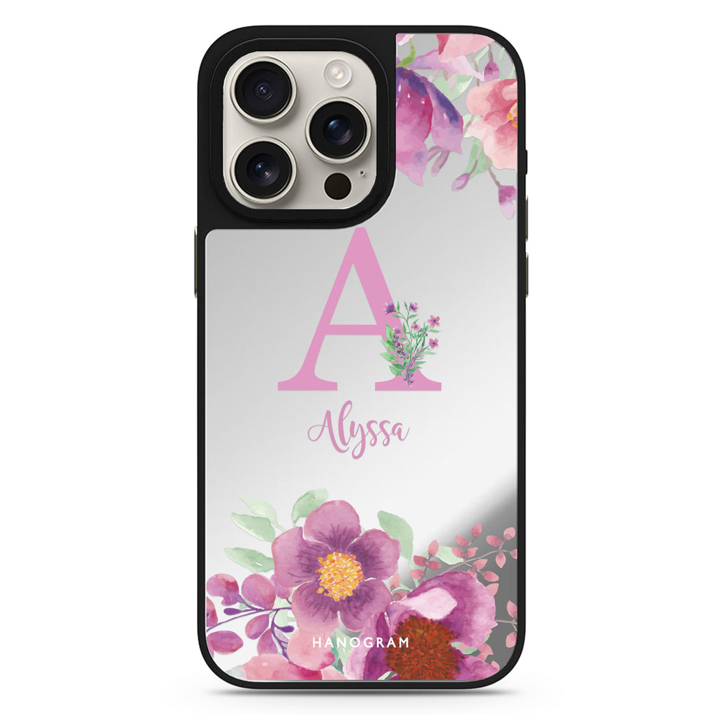 Gorgeous Monogram MagSafe compatible mirror case for iPhone 16/15/14 Pro Max and Pro, main view