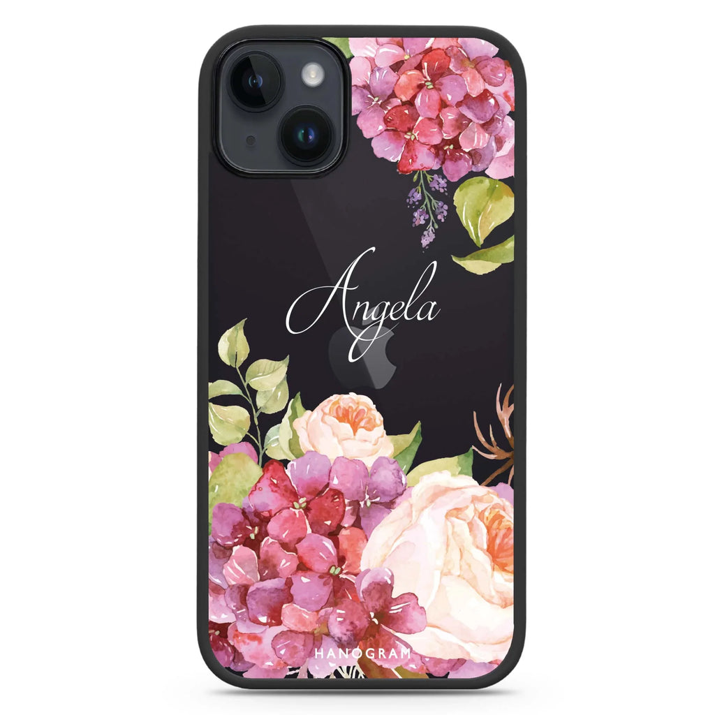 Pretty Floral iPhone 15 Impact Guard Bumper Case