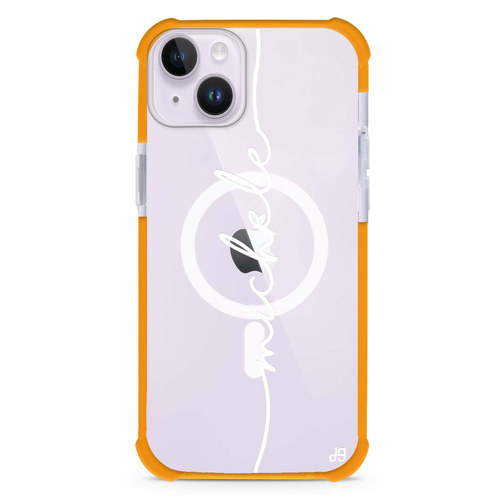 Vertical Handwritten iPhone 15 Plus MagSafe Compatible Ultra Shockproof Case