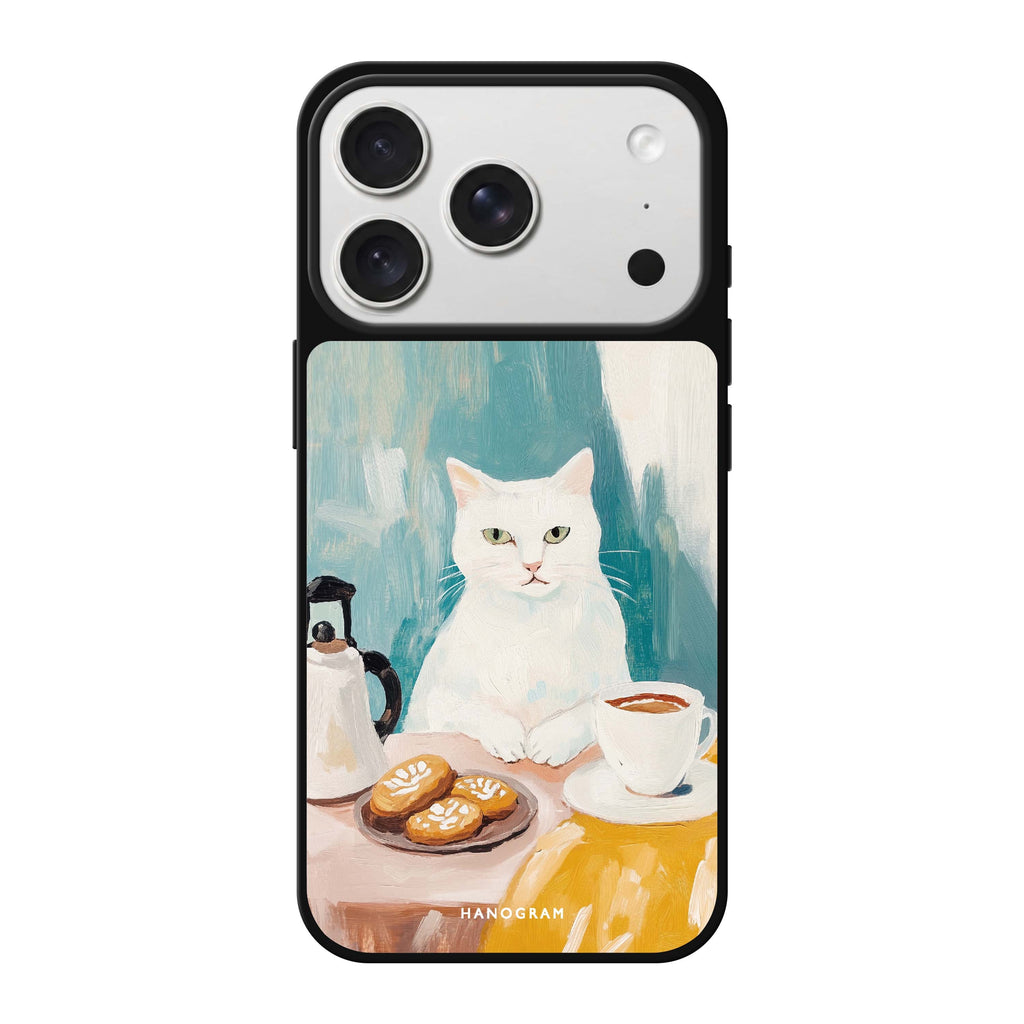 Coffee with Whiskers cat coffee animal food iPhone 18 Pro Max mirror case