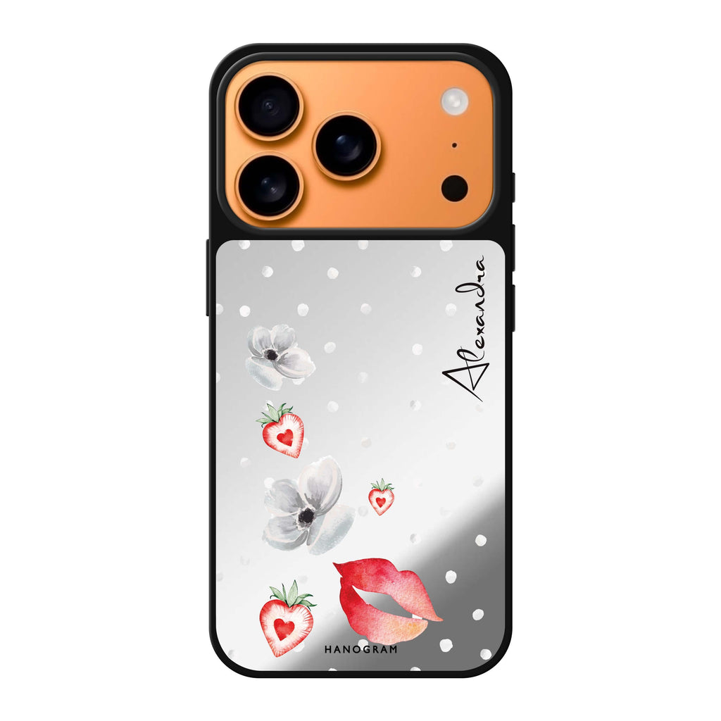 The First Date personalized name valentines romantic iPhone 17 Pro Max mirror case