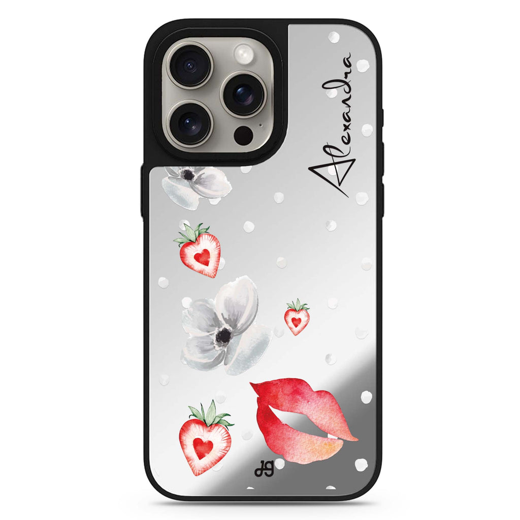 The First Date personalized name MagSafe mirror case for iPhone 16/15/14 Pro Max and Pro, main view