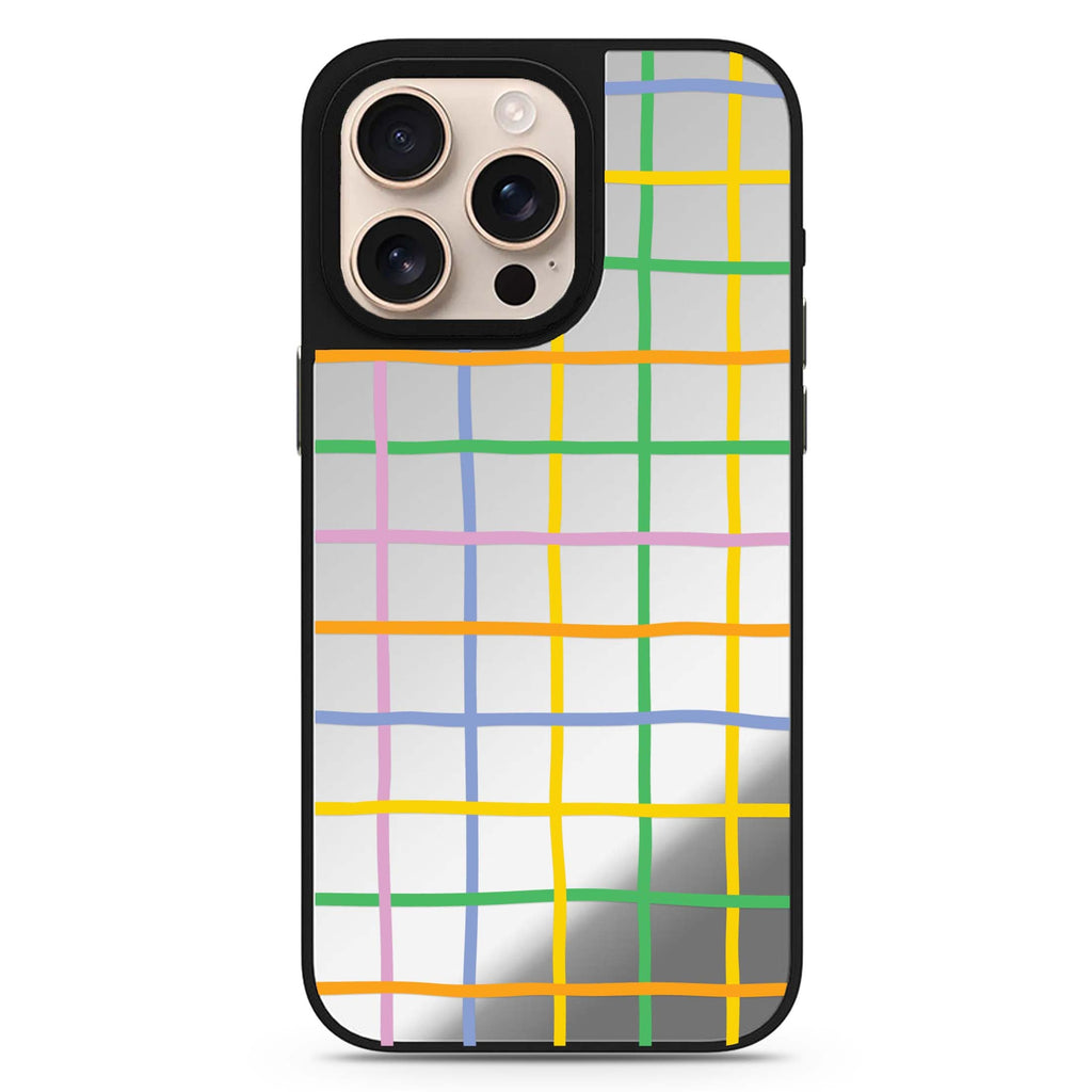 Abstract Doodles Pattern Design 2 cute aesthetic design iPhone 16/15/14 Pro Max & Pro mirror case