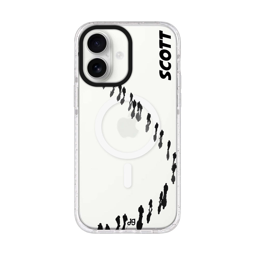 People Points personalized name iPhone 17 ultra clear MagSafe case, front product view