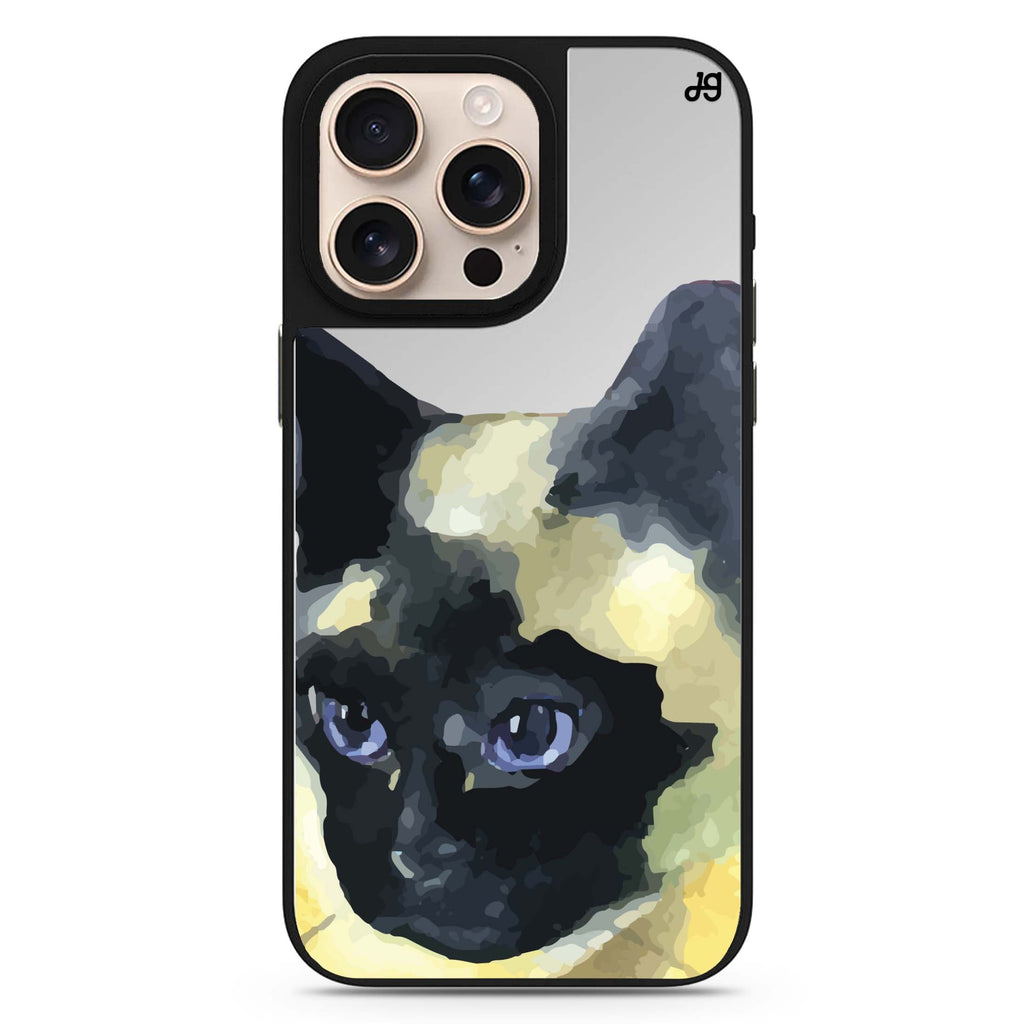 Watercolour Cat Design 2 cat design iPhone 16/15/14 Pro Max & Pro mirror case