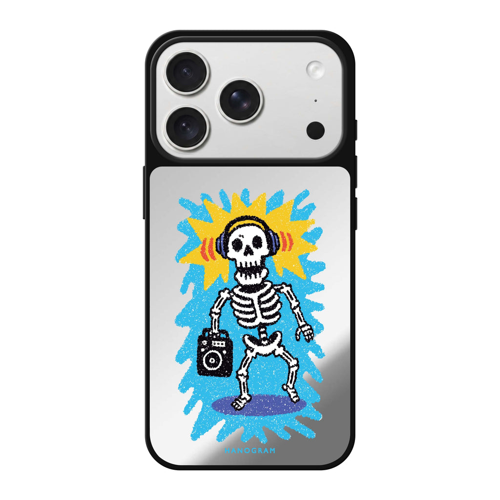 Retro Bones vintage iPhone 18 Pro Max mirror case