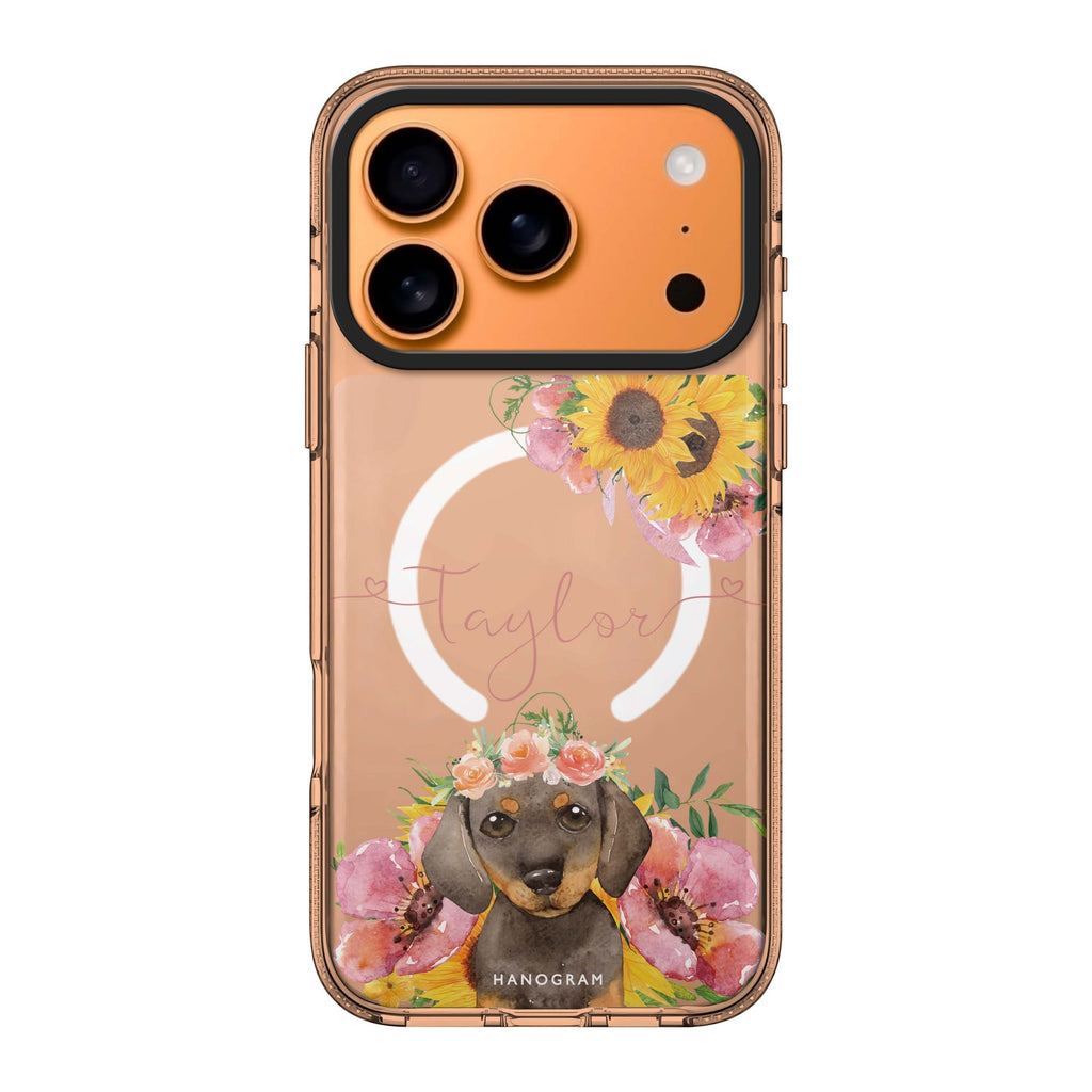 Sunflower Puppy personalized name dog flower sun animal iPhone 17 Pro Max ultra clear case