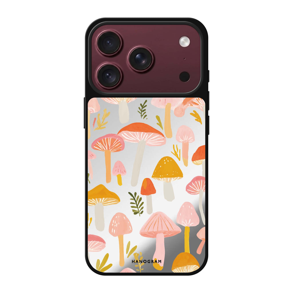 Blushing Mushrooms mushroom iPhone 18 Pro Max mirror case