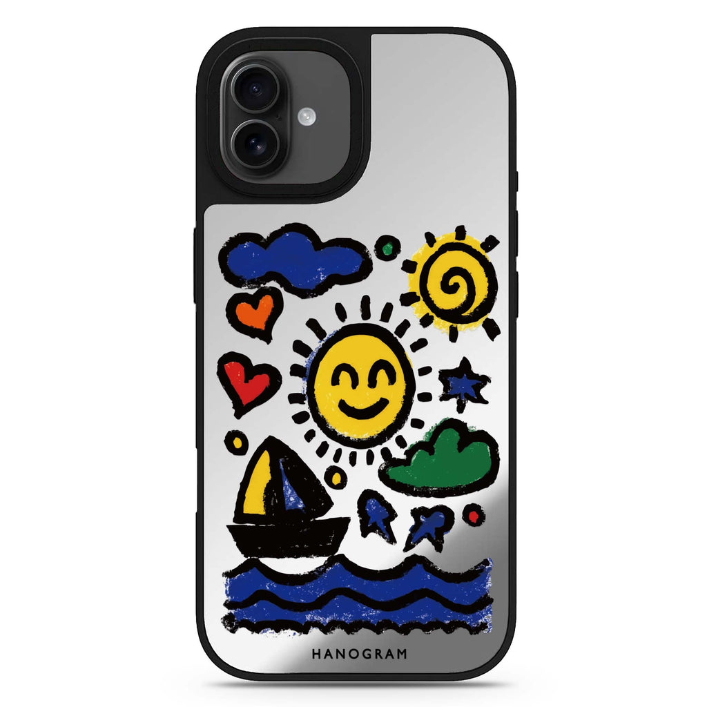 Seaside Memories iPhone 17 mirror case