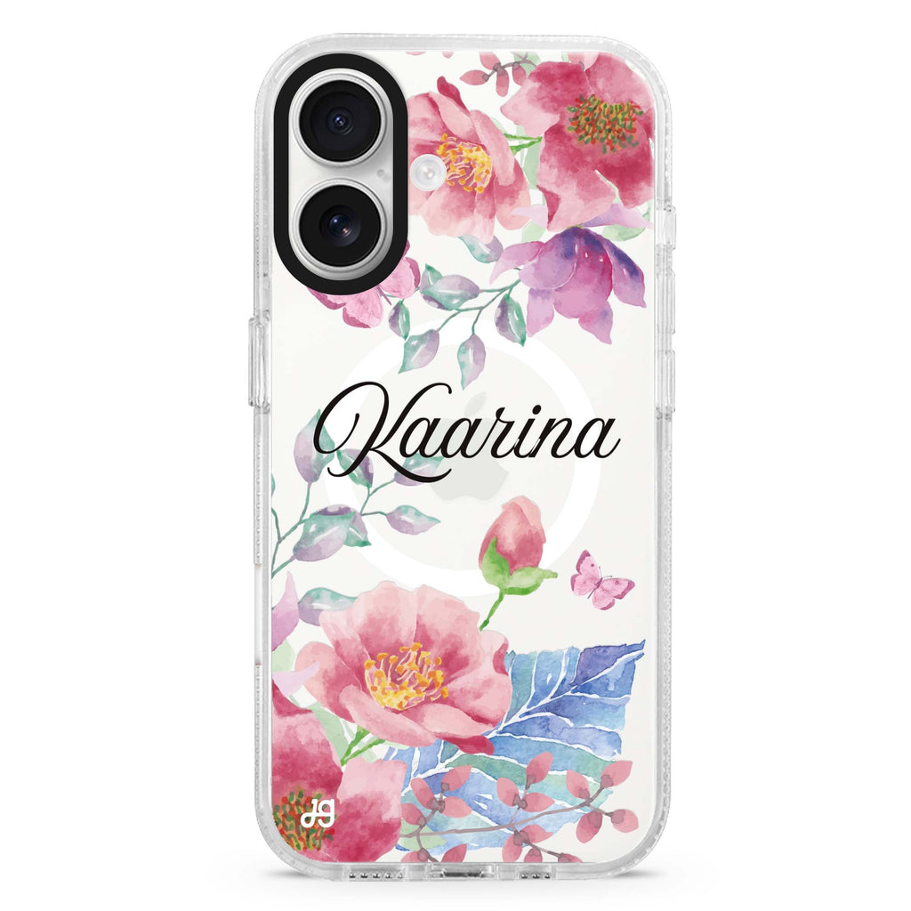 Butterfly Garden MagSafe Compatible iPhone 16 Ultra Clear Case - Personalized and Stylish Protection