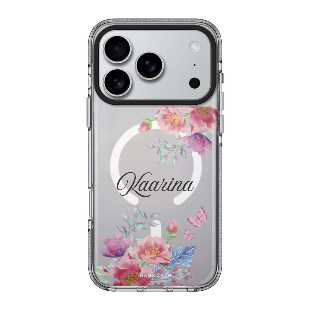 Butterfly Garden personalized name butterfly animal floral nature iPhone 17 Pro Max ultra clear case
