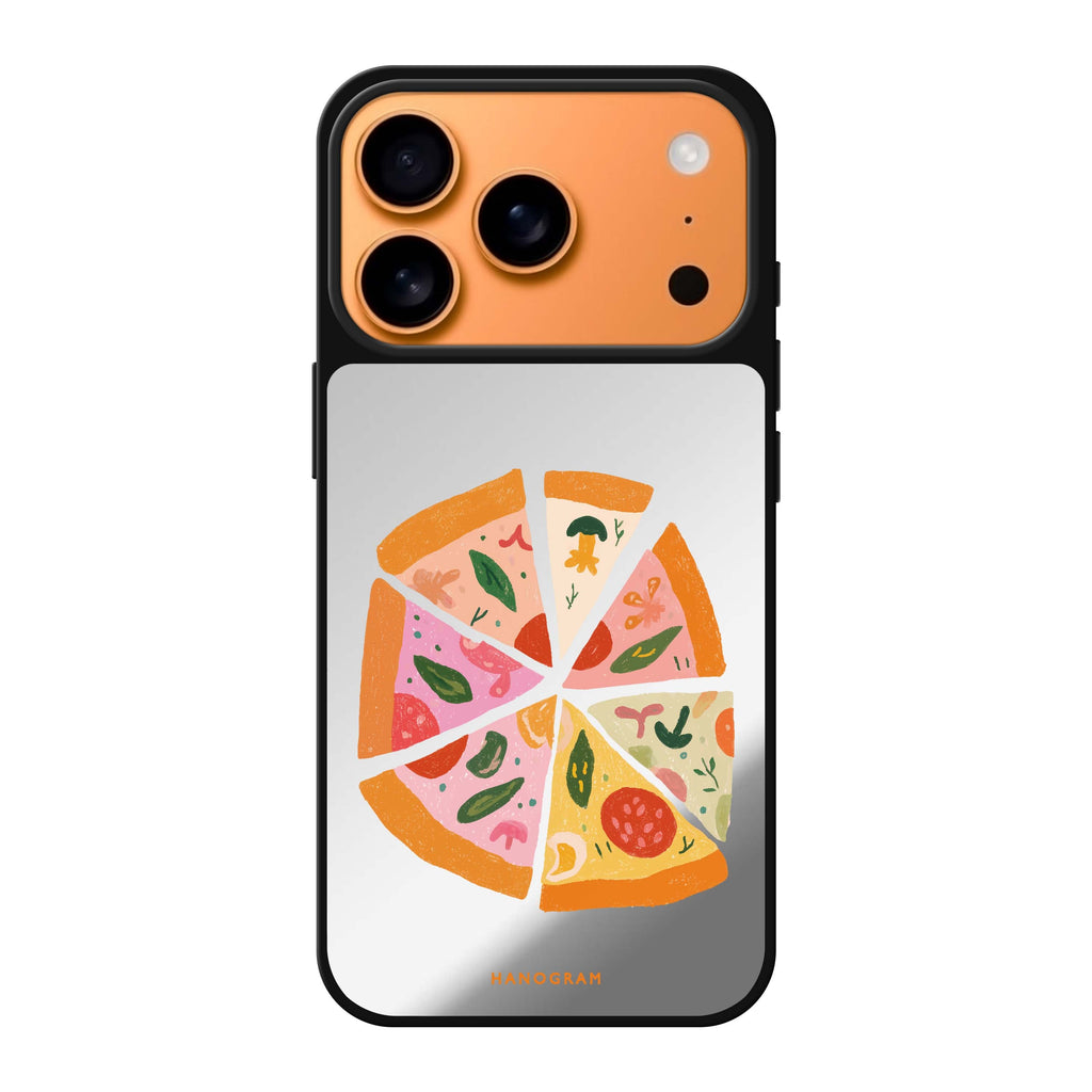 Pastel Pizza Dream whimsical iPhone 17 Pro Max mirror case