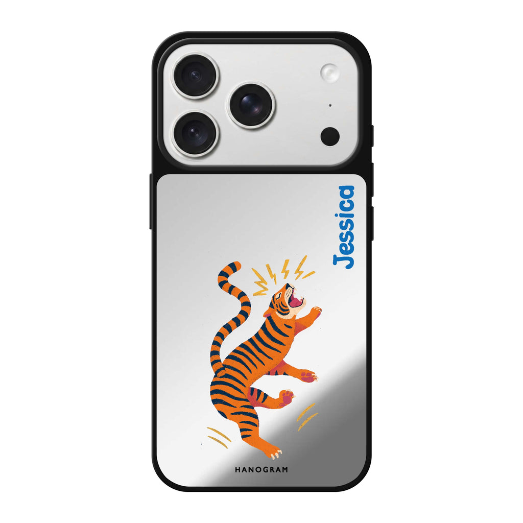 Roar in Motion personalized name iPhone 18 Pro Max mirror case