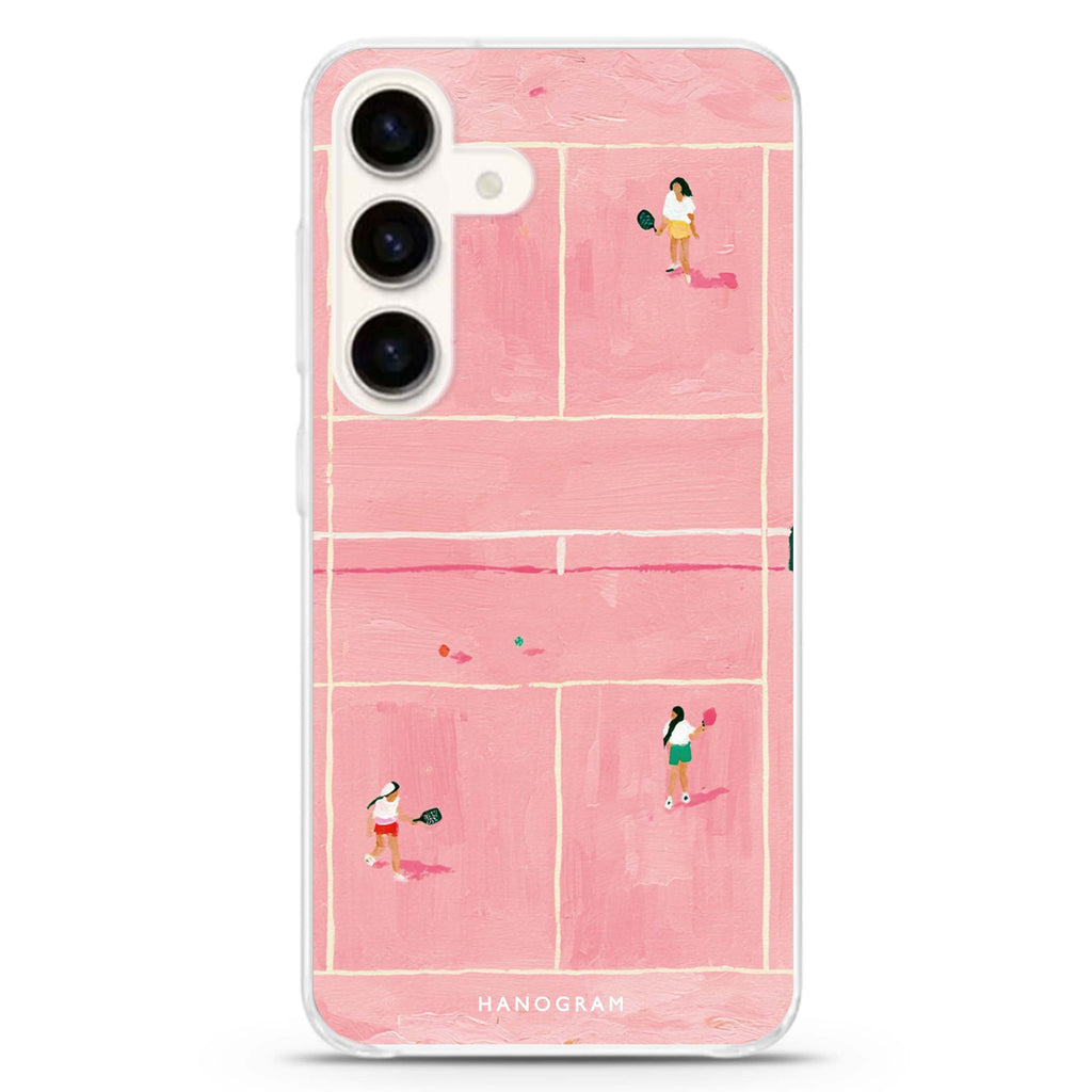 Rally in Rose Pink Samsung Galaxy Ultra Clear Case — front view