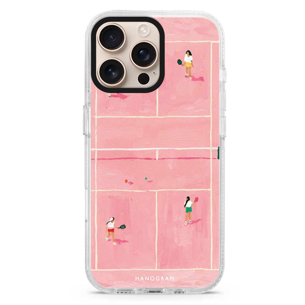 Rally in Rose Pink iPhone 16 Pro Max Ultra Clear Case - front view
