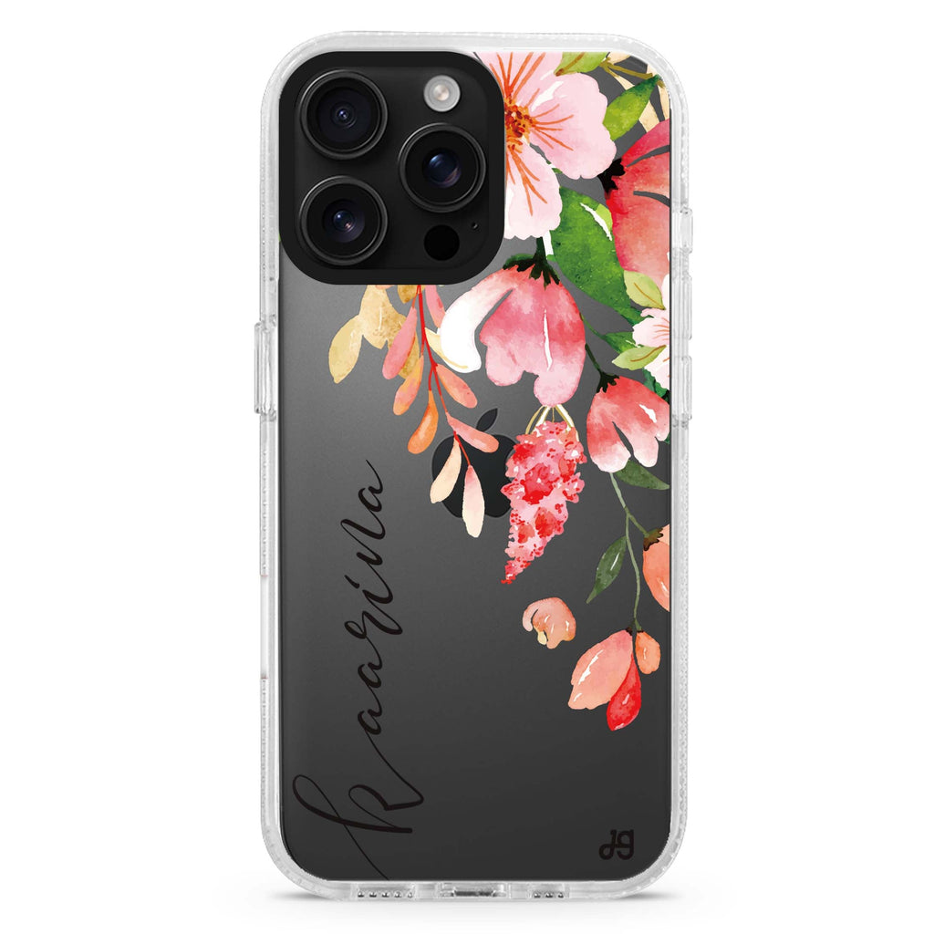Watercolor Blossom iPhone 16 Pro & 16 Pro Max Case - Personalized and Stylish Protection