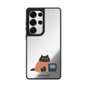 Whiskerflix Night Samsung Galaxy S25 S24 S23 Ultra mirror case, front view