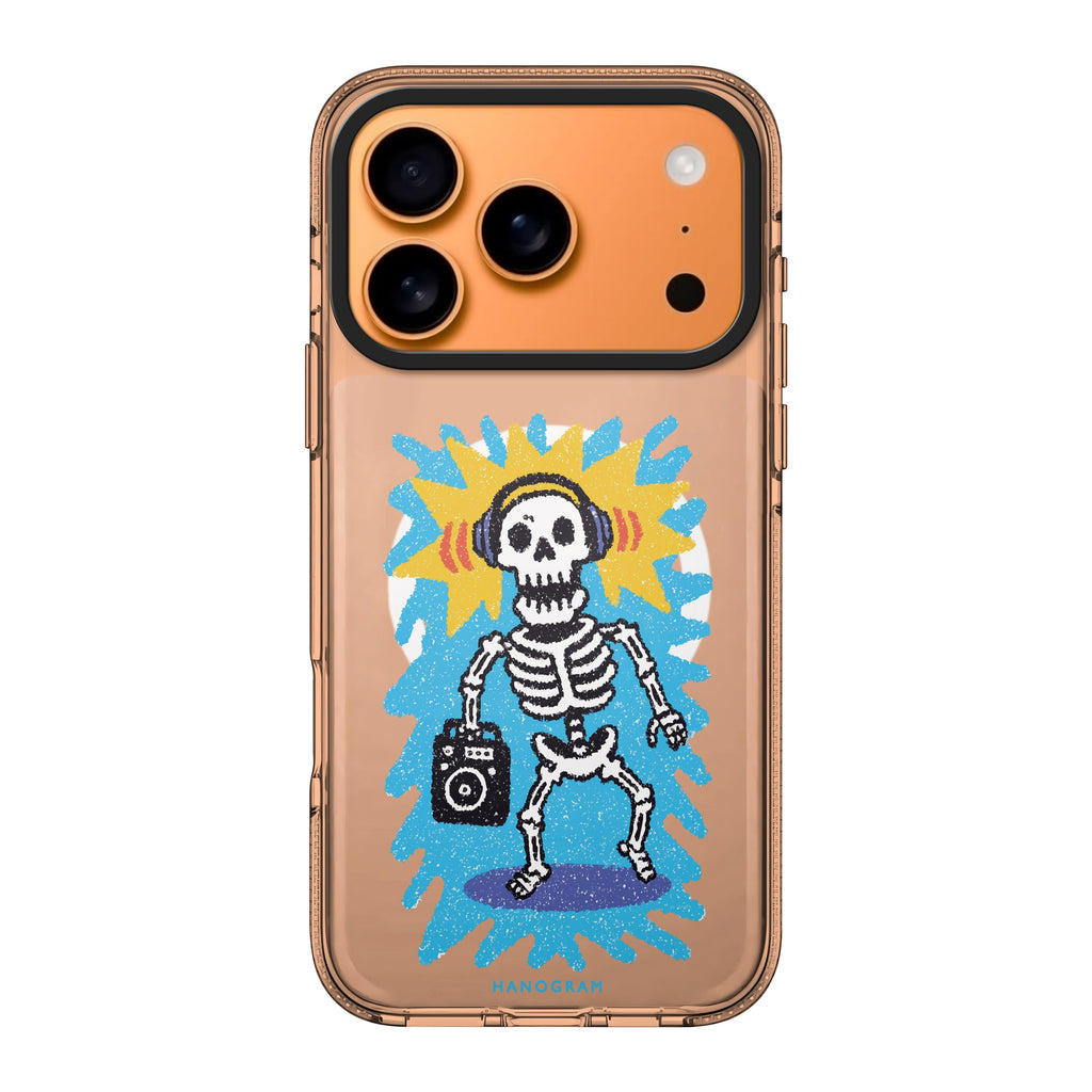 Retro Bones graphic vintage iPhone 17 Pro Max ultra clear case