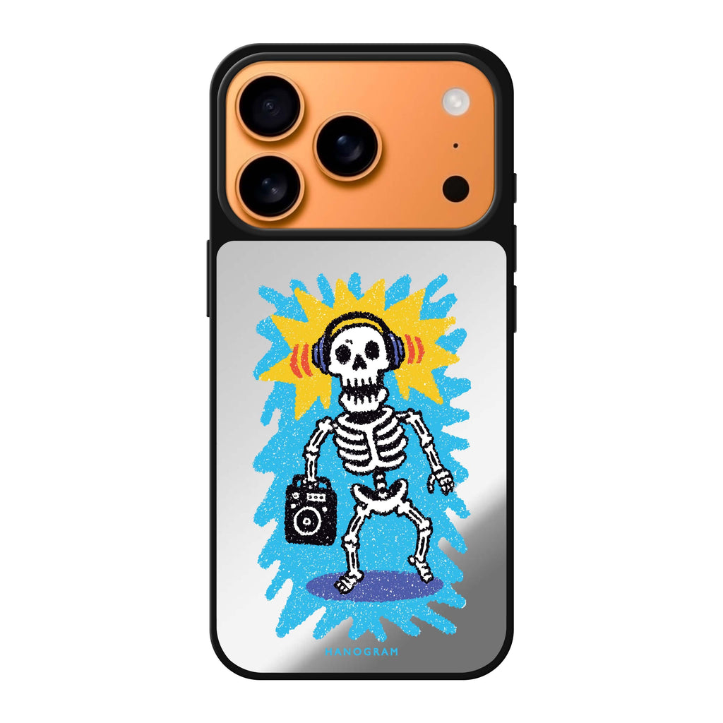 Retro Bones vintage iPhone 17 Pro Max mirror case