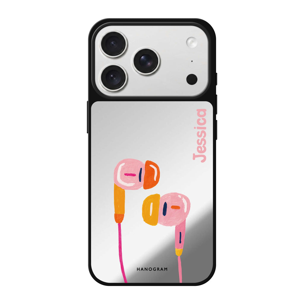 Pastel Beats personalized name pastel iPhone 18 Pro Max mirror case