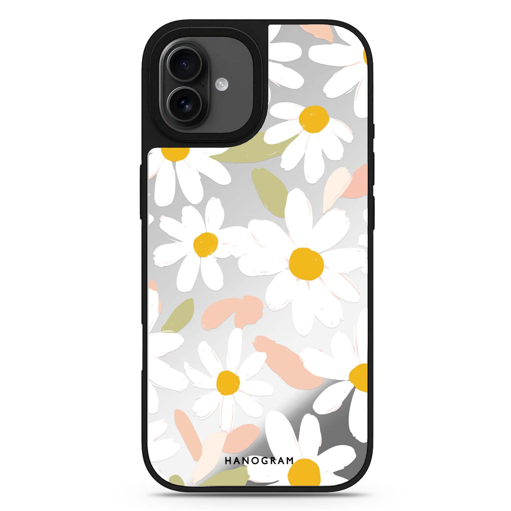 Blush Daisy Field blush pink floral iPhone 17 mirror case