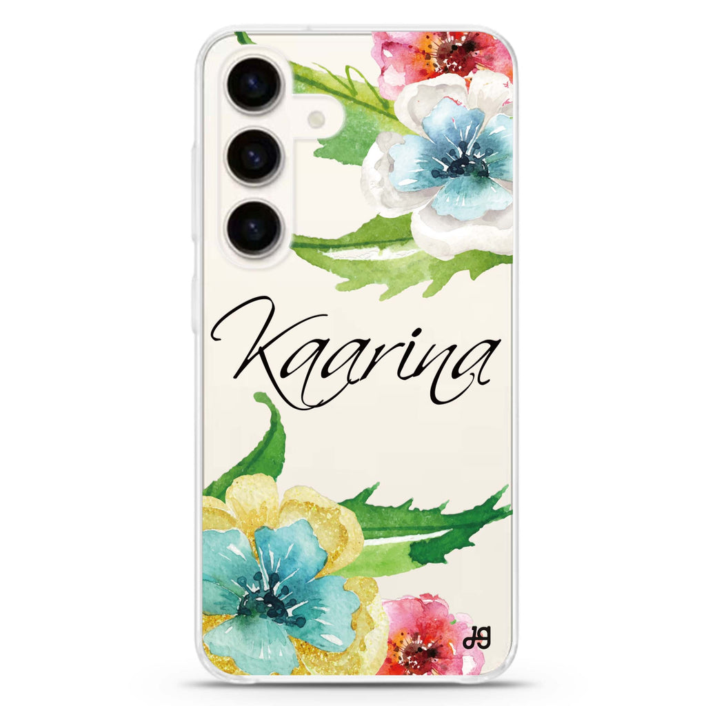 Golden and White Anemones Samsung Galaxy Ultra Clear Case