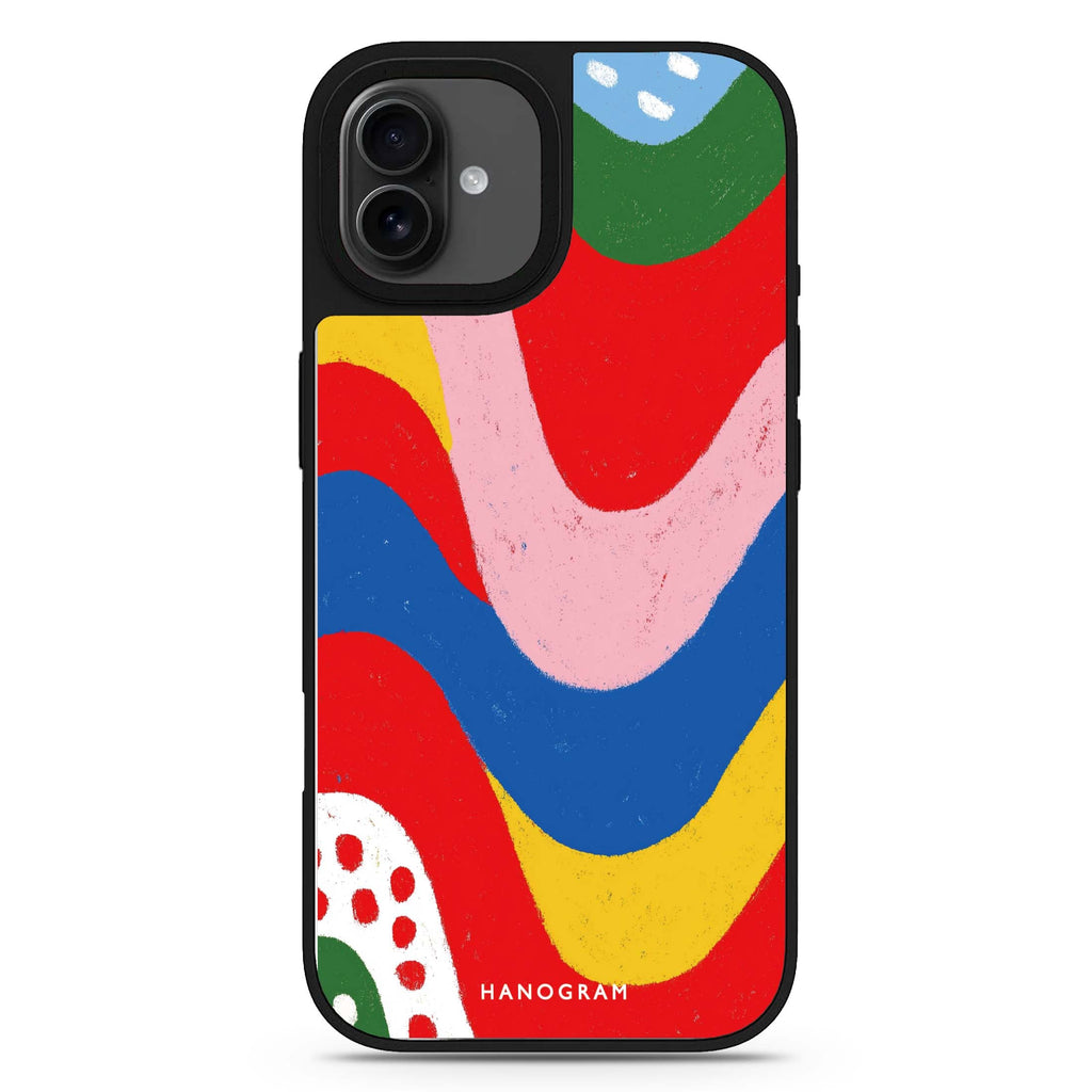 Candy Stripe Glow pattern design iPhone 17 mirror case