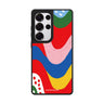Candy Stripe Glow Samsung Galaxy S25 S24 S23 Ultra mirror case, front view