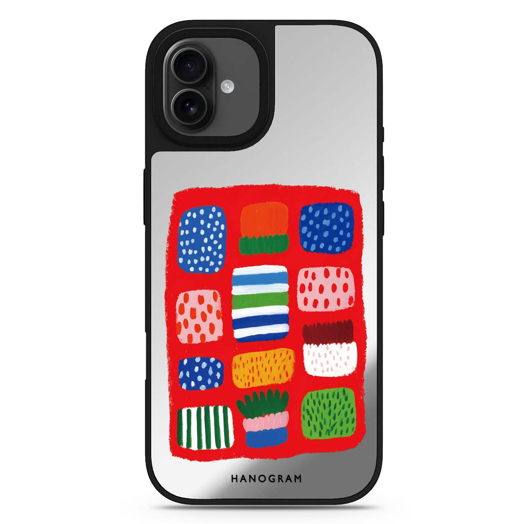 Tropical Candy Lines iPhone 17 mirror case