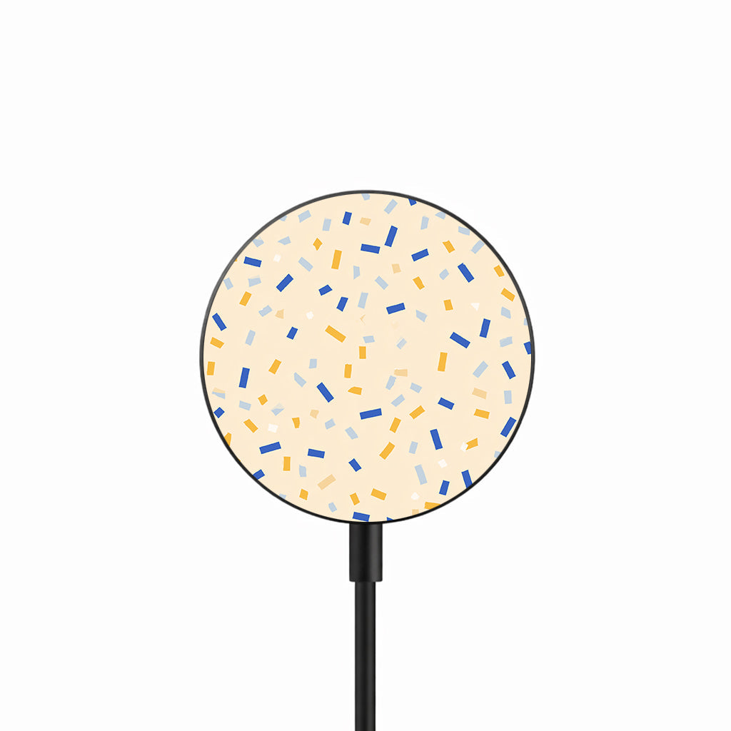 Soft Confetti Party 25W Qi2.2 magnetic wireless charger front view