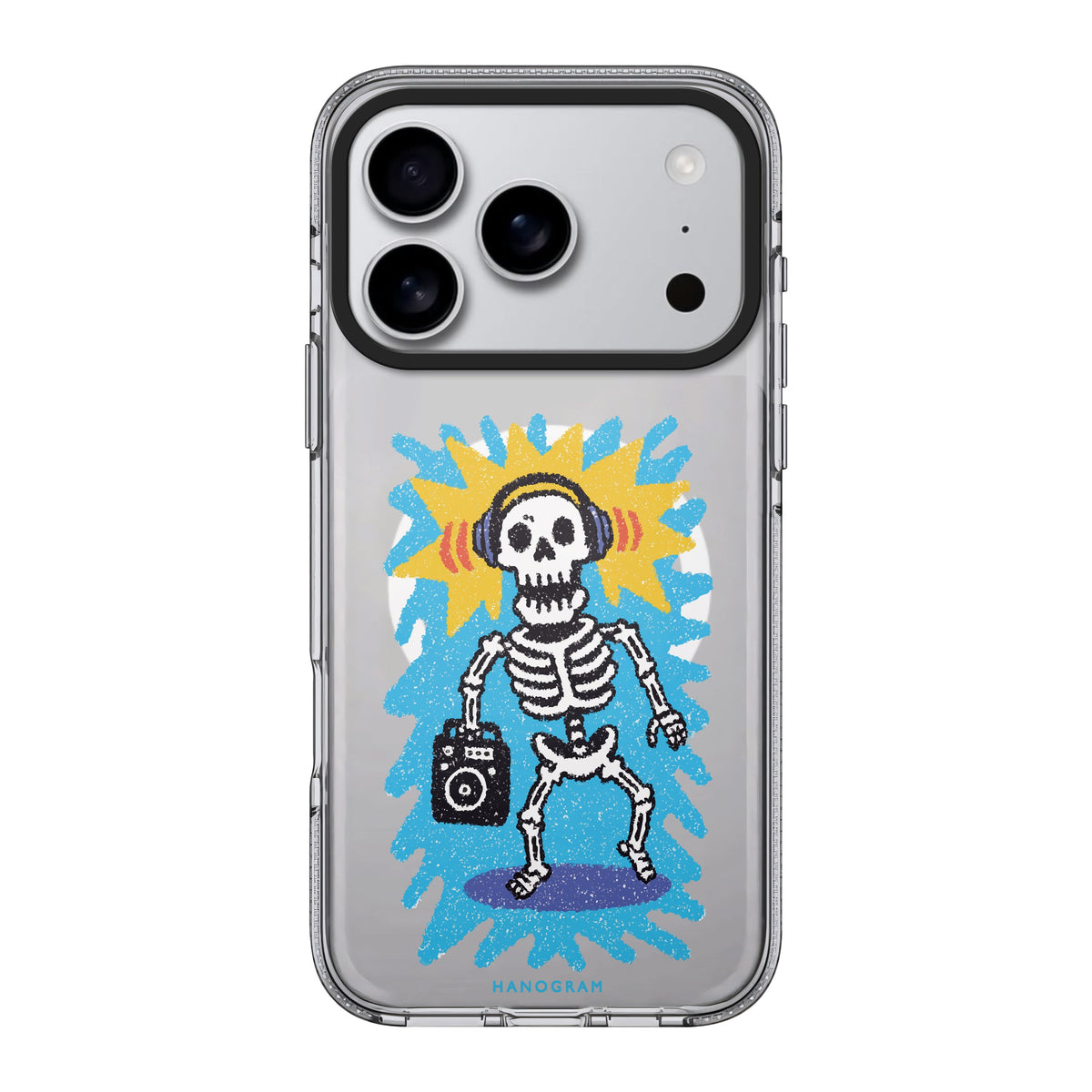Retro Bones iPhone 17 Pro Max Ultra Clear Case | HANOGRAM – Hanogram