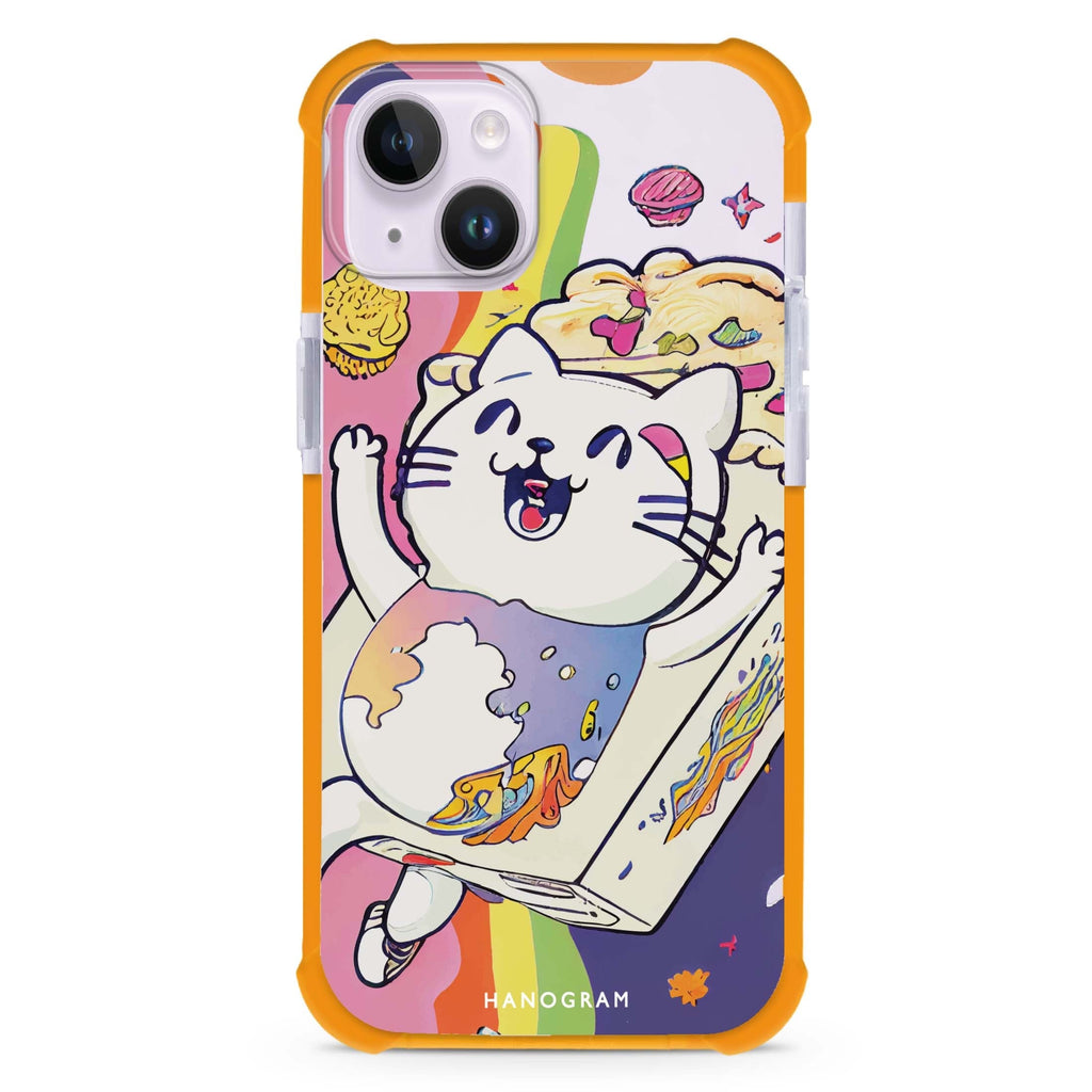 Rainbow Cat iPhone 15 Plus MagSafe Compatible Ultra Shockproof Case