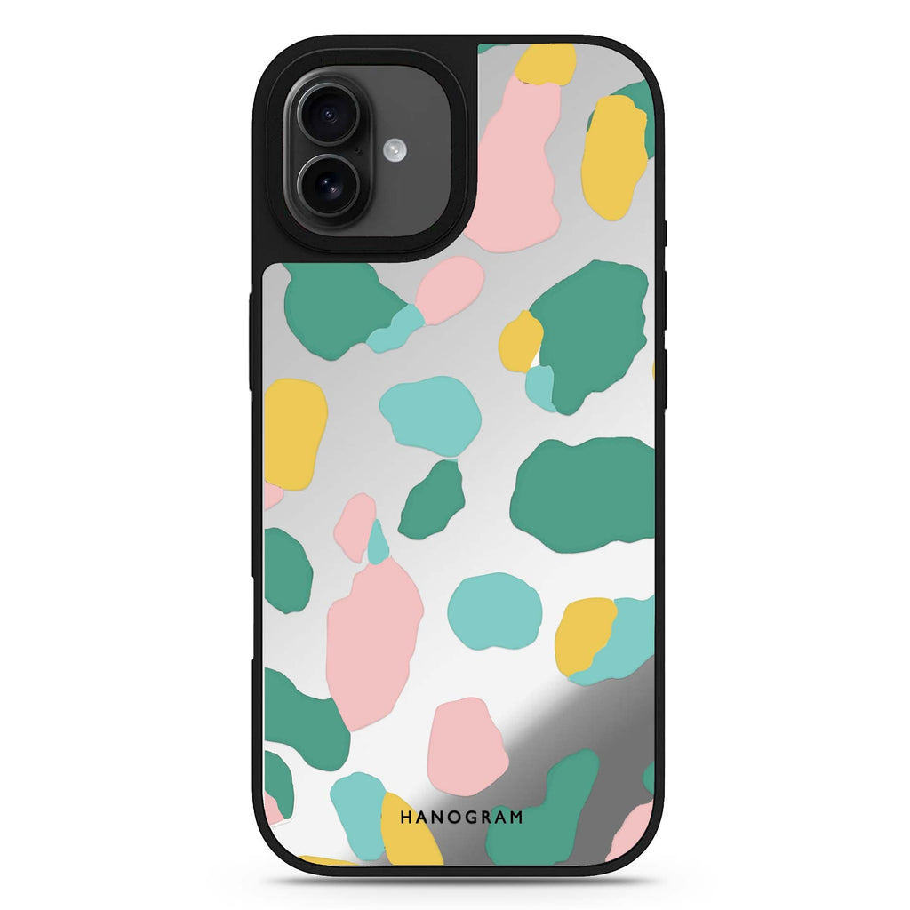 Cotton Candy Leopard leopard print iPhone 17 mirror case