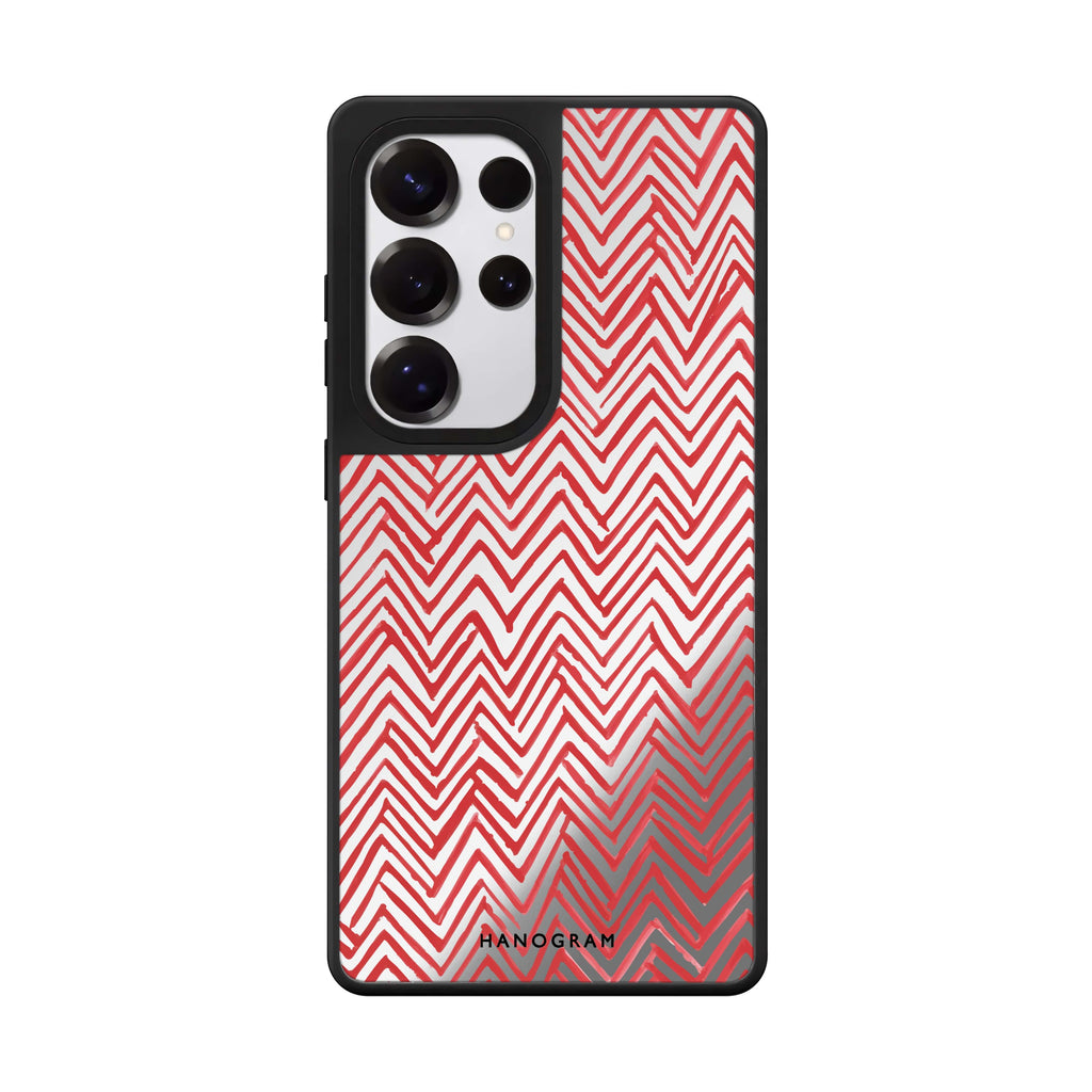 Crimson Currents Mirror Case