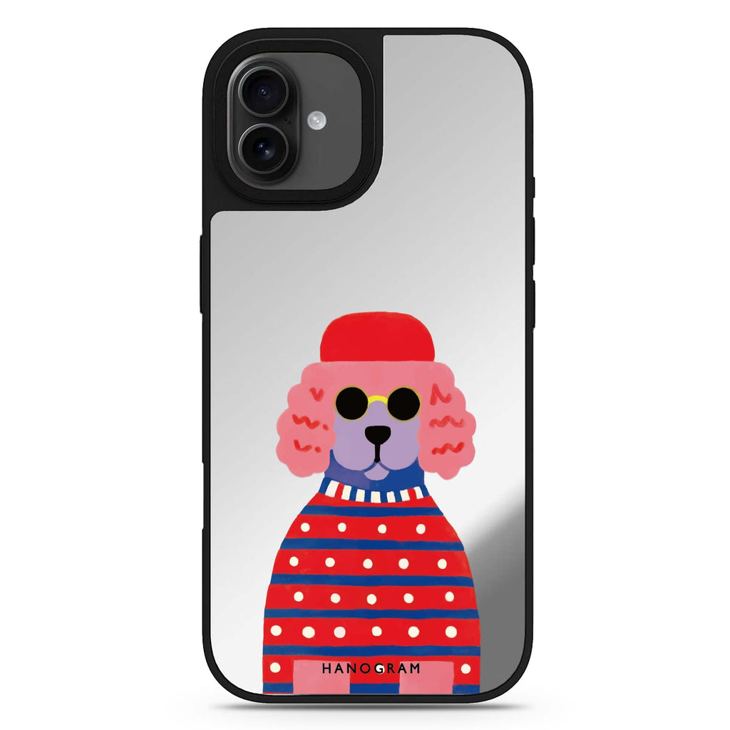 Groovy Poodle black cat lucky black cat black cat iPhone 17 mirror case