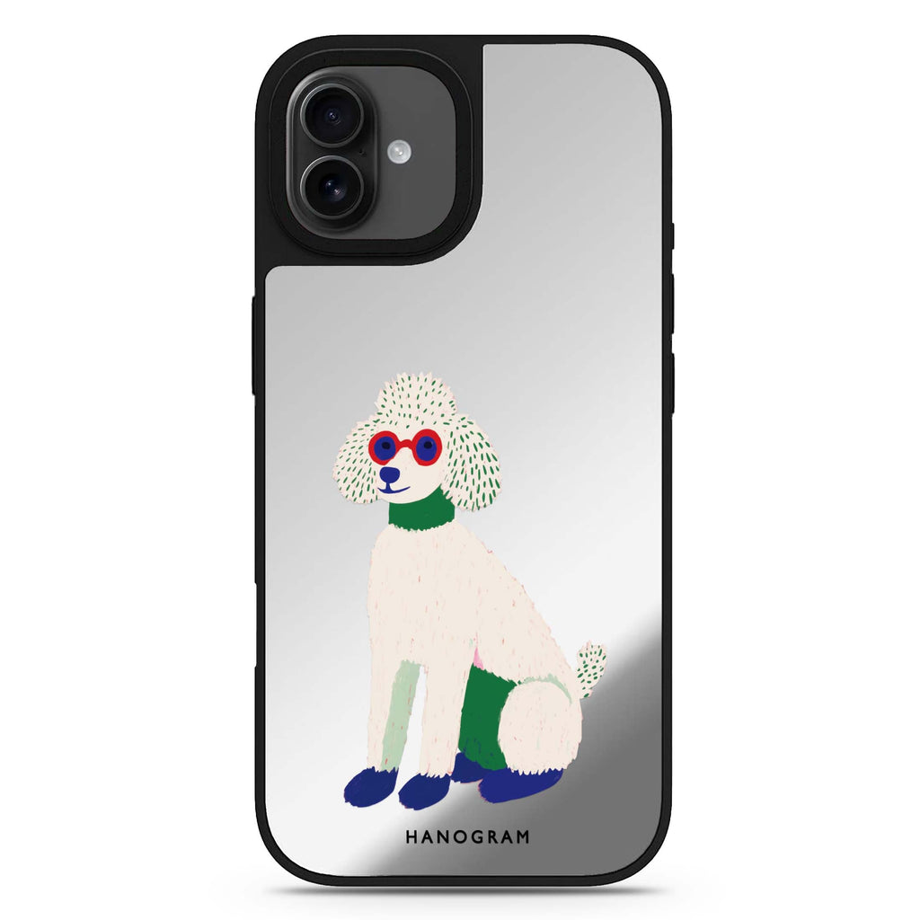 Peace & Poodle black cat lucky black cat black cat iPhone 17 mirror case