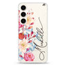 Pink Watercolor Floral Bouquet Samsung Galaxy Ultra Clear Case
