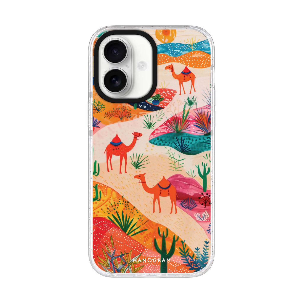 Sand Dunes Safari iPhone 17 ultra clear MagSafe case, front product view
