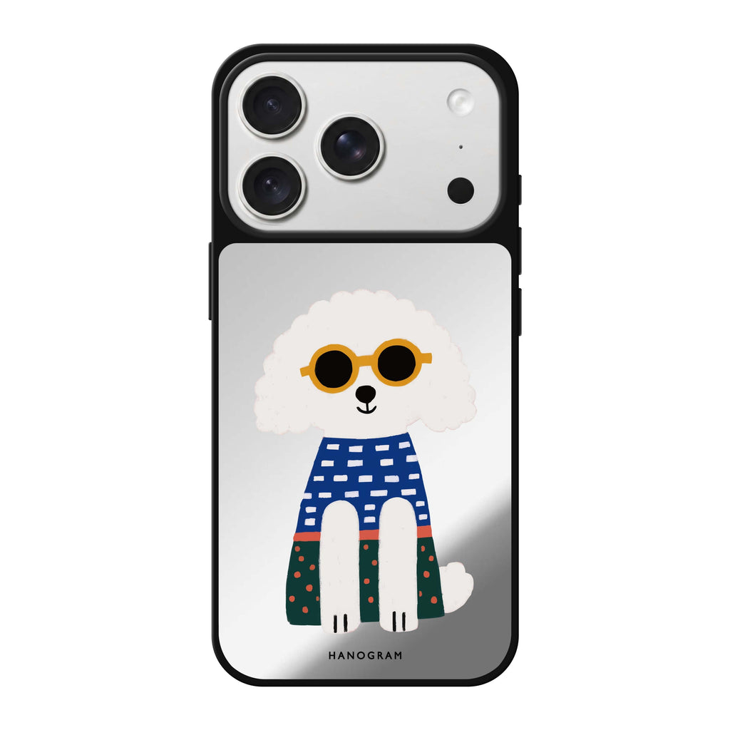 Poodle Peace Vibes dog animal cute iPhone 18 Pro Max mirror case