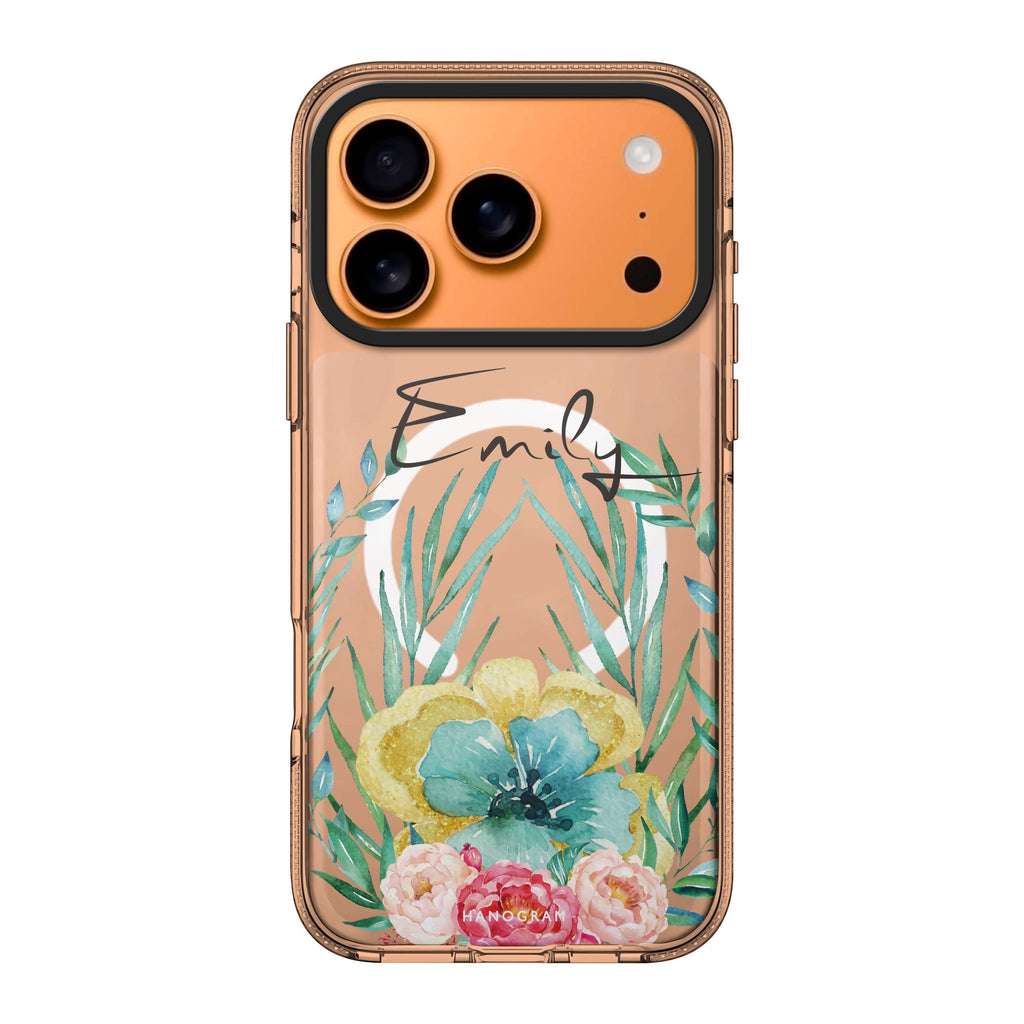 The Great Golden Flower personalized name gold flower floral iPhone 17 Pro Max ultra clear case