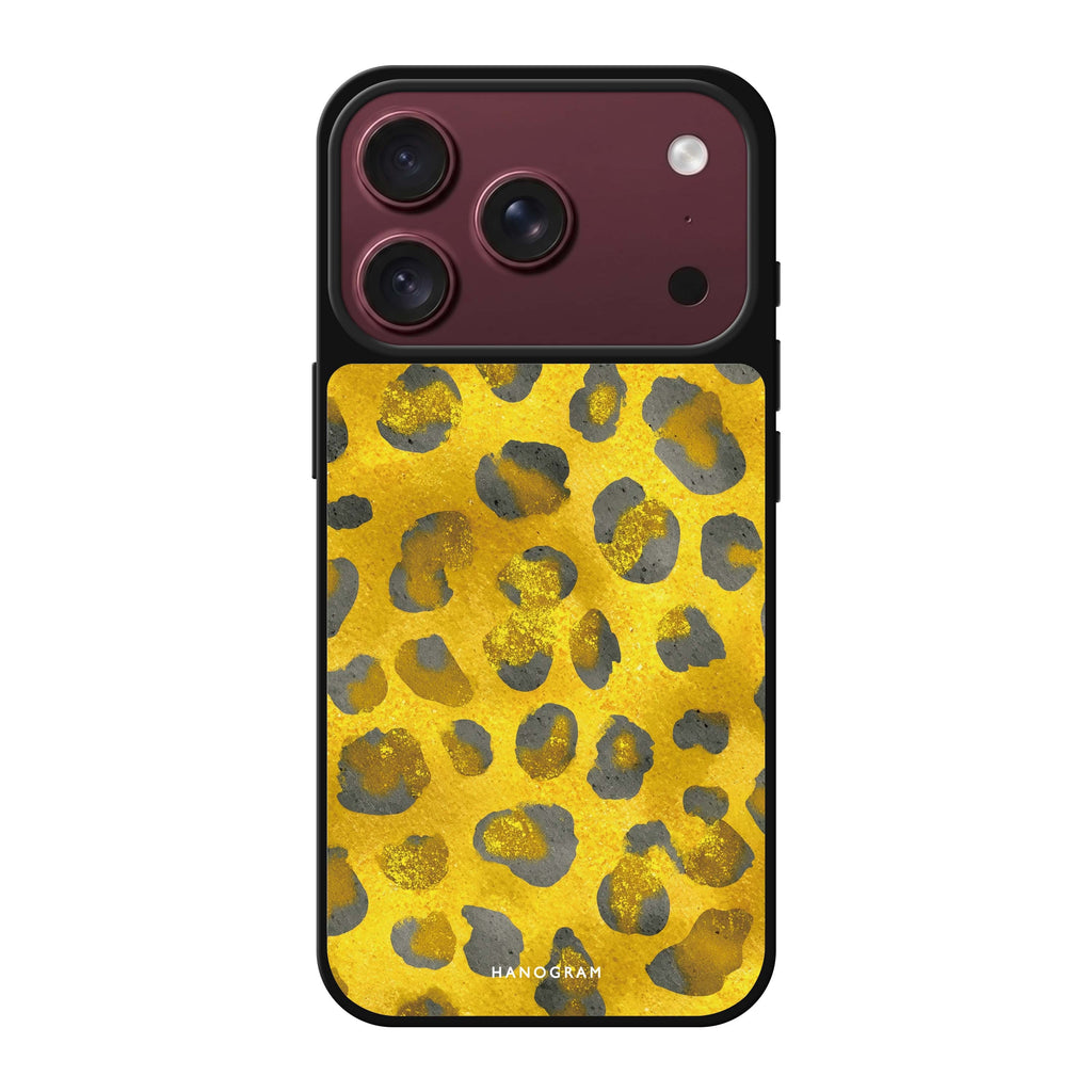 Golden Luxe Leopard gold leopard animal fashion iPhone 18 Pro Max mirror case