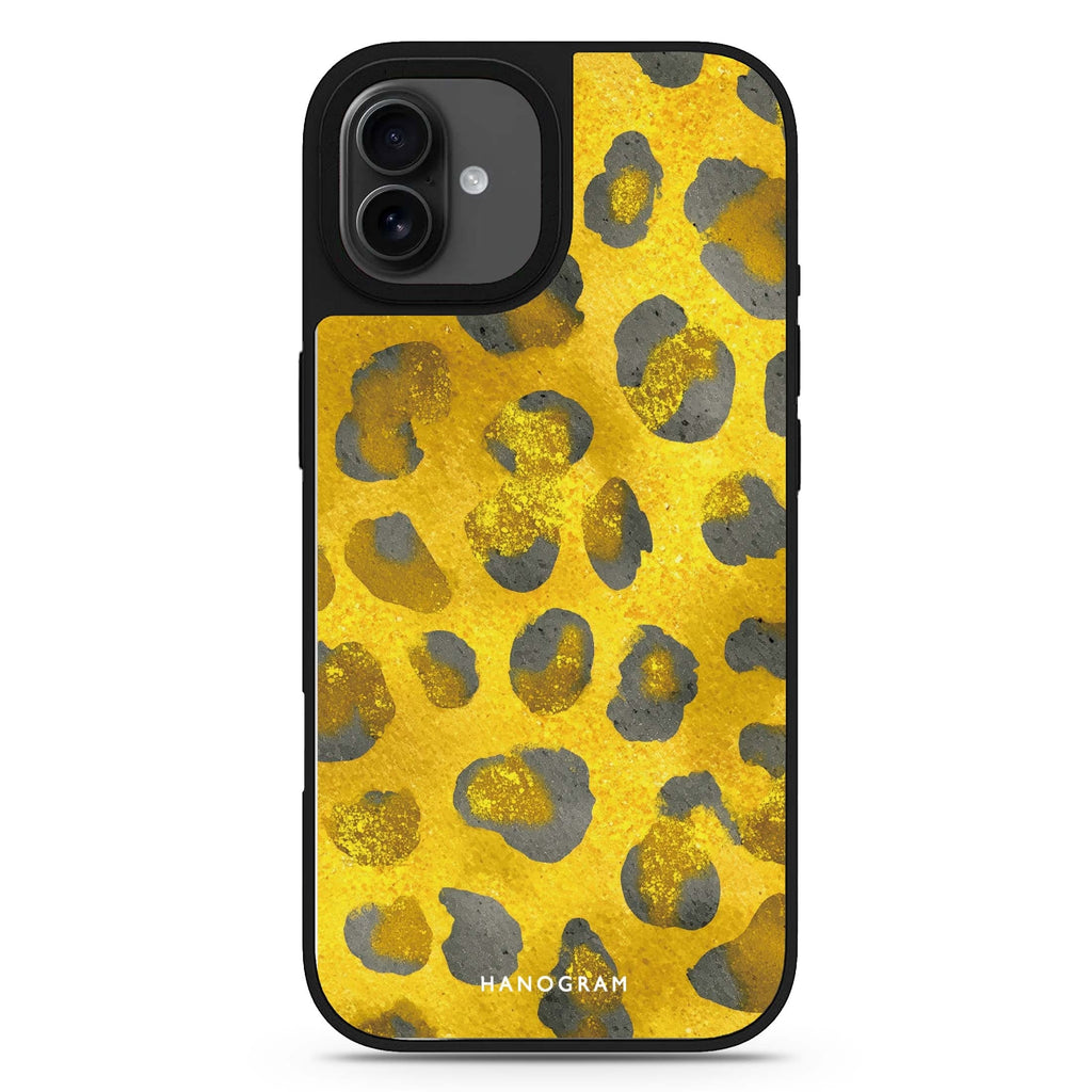 Golden Luxe Leopard leopard print iPhone 17 mirror case