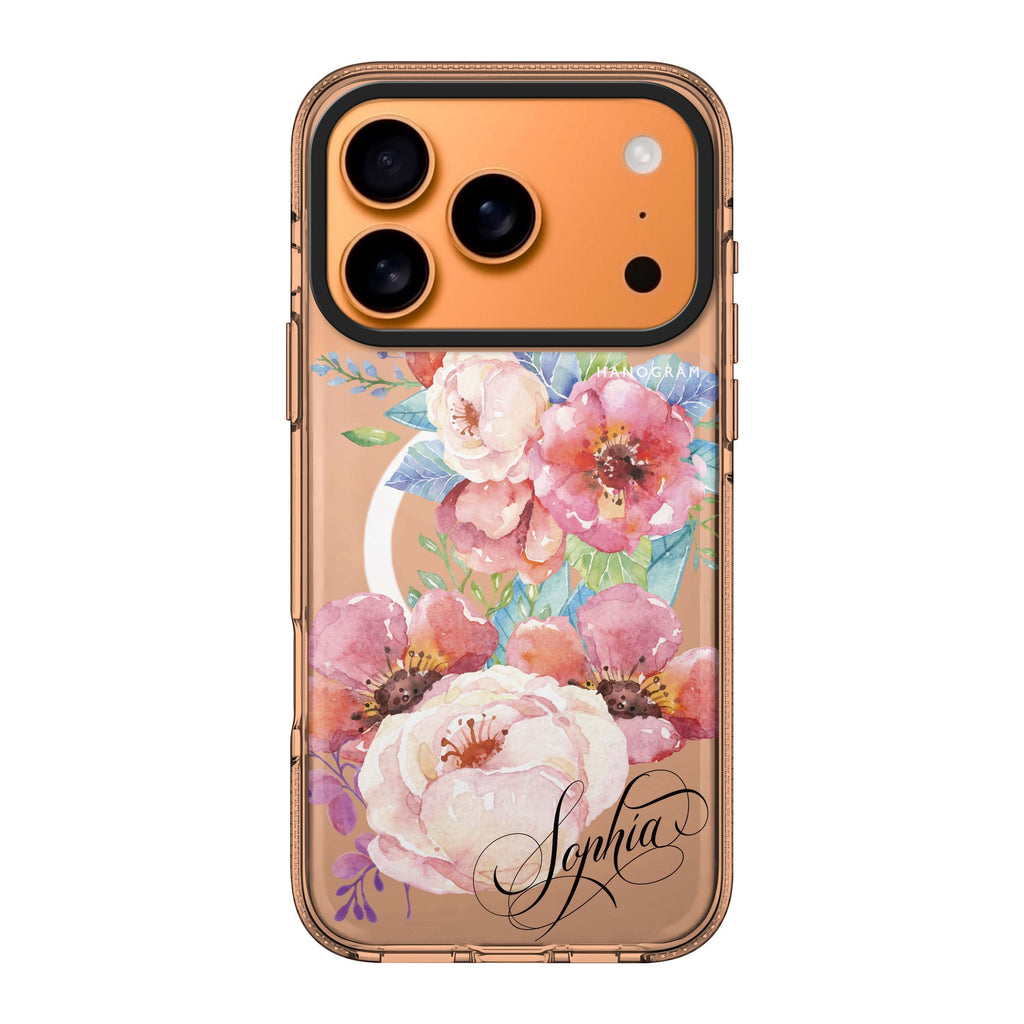 Awakening Watercolor Flowers personalized name flower floral watercolor iPhone 17 Pro Max ultra clear case