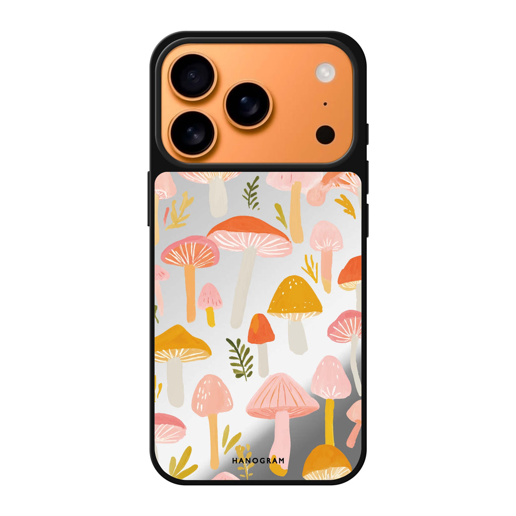 Blushing Mushrooms mushroom iPhone 17 Pro Max mirror case