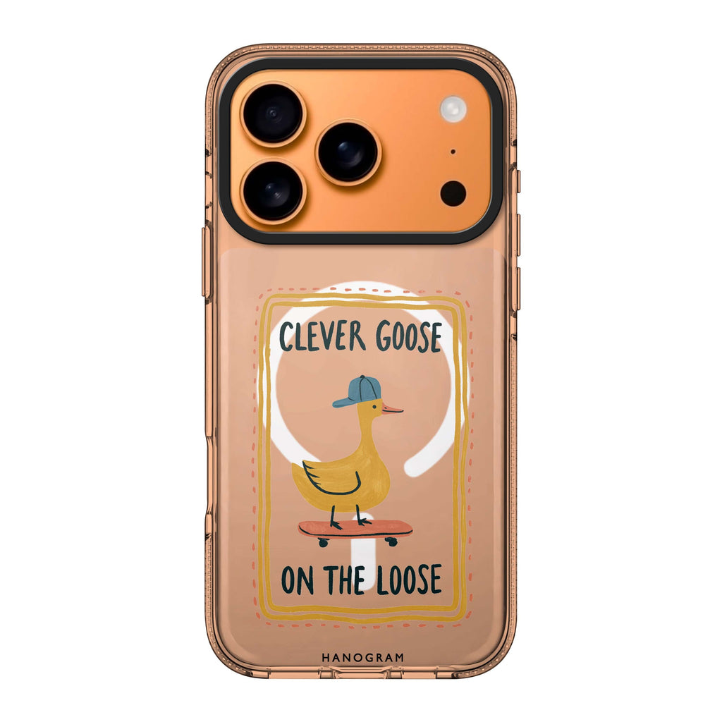 Goose on the Roll iPhone 17 Pro Max Ultra Clear Case - Image 1