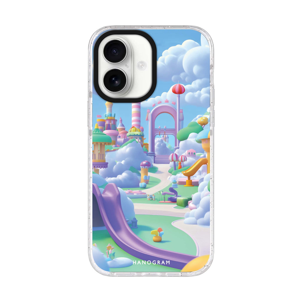 Skybound Adventure iPhone 17 ultra clear MagSafe case, front product view
